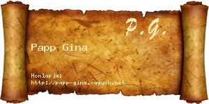 Papp Gina névjegykártya
