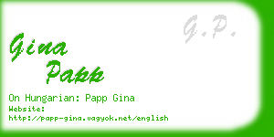 gina papp business card